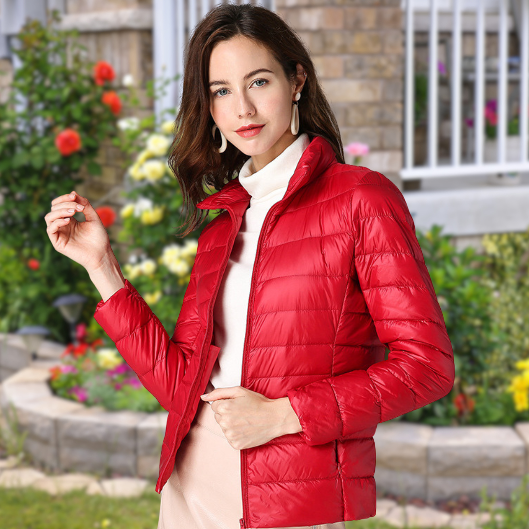Isla - Chaqueta Impermeable Blanca De Plumón