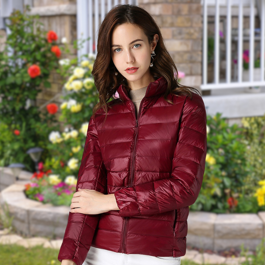 Isla - Chaqueta Impermeable Blanca De Plumón