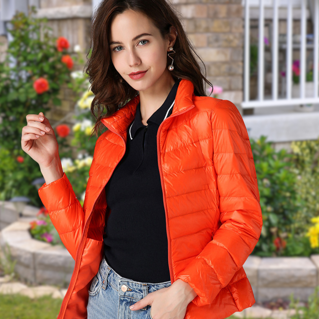 Isla - Chaqueta Impermeable Blanca De Plumón